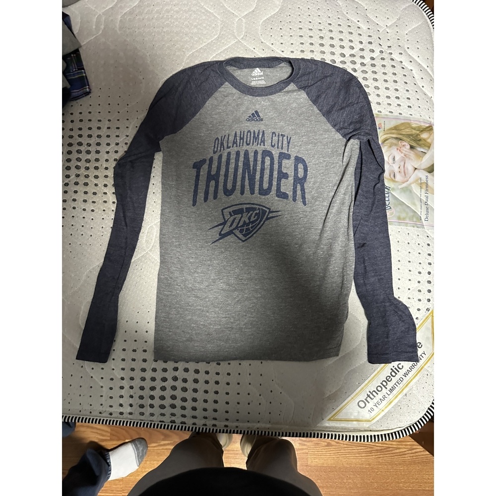 adidas Gray OKC Thunder Boys T-Shirt